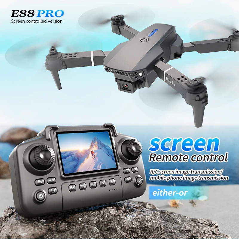Drone Camera Mount - Professionelle E88 PRO Drohne mit Bildschirm,
